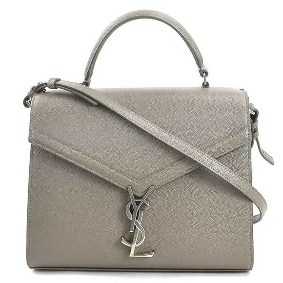 SAINT LAURENT Gray Leather Shoulder Bag - Picture 1 of 5